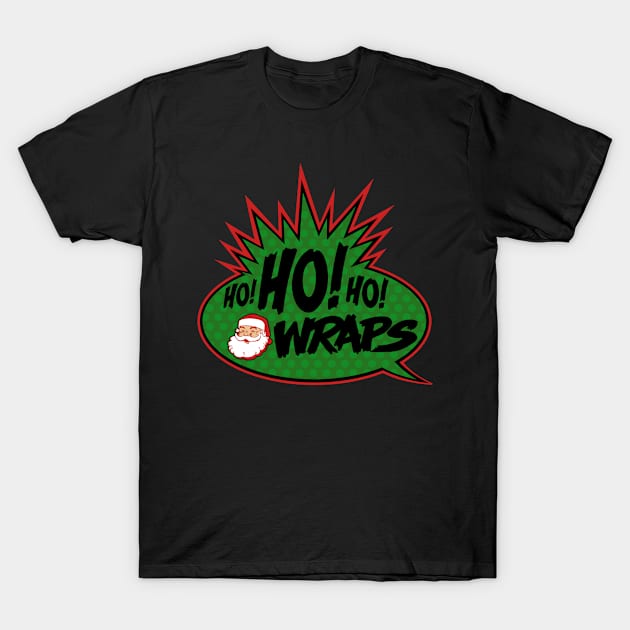 HO! Santa wraps! T-Shirt by ClayGrahamArt